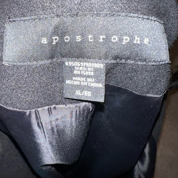 NWOT APOSTROPHE Black Recycled Wool Blend Jacket Women’s Size XL - Picture 4 of 16